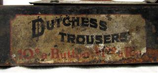 RARE ANTIQUE DUCTCHESS TROUSERS TICKET TAPE 10C 1 DOLLAR A TEAR DISPENSER - ANTI